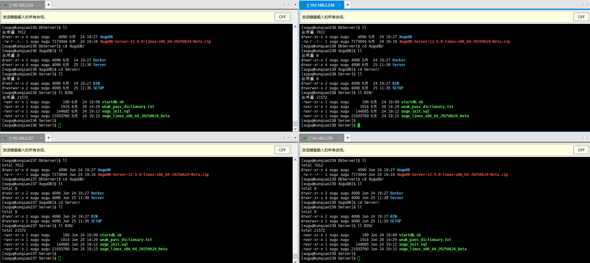 分布式部署解压