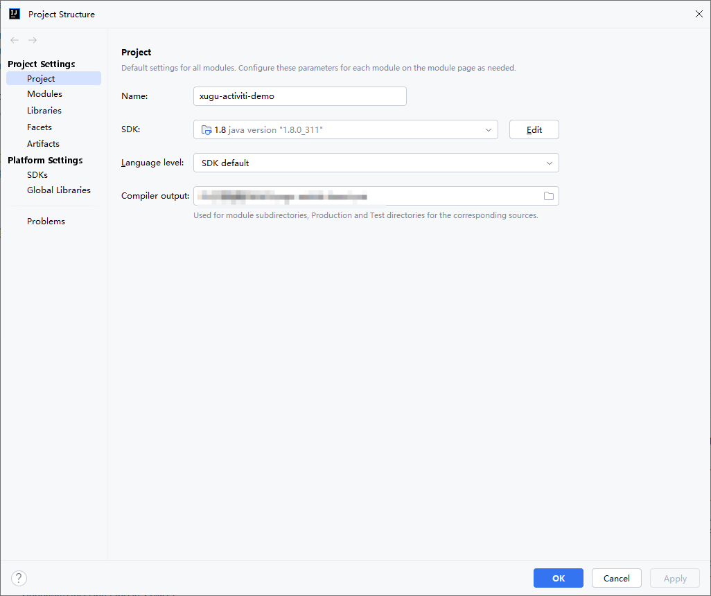 xugu-activiti-demo项目JDK设置