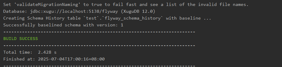 baseline执行结果