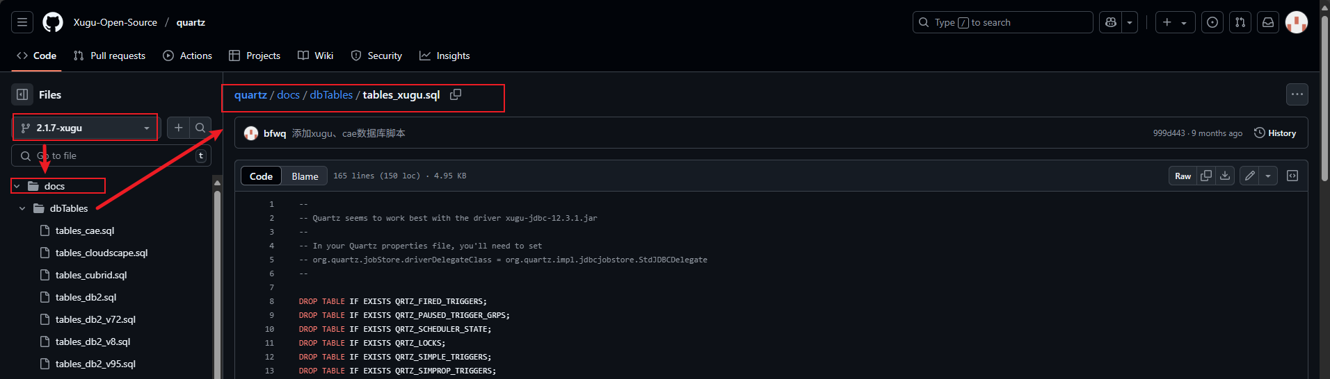 在线获取V1.8.0~V2.1.7数据库执行文件