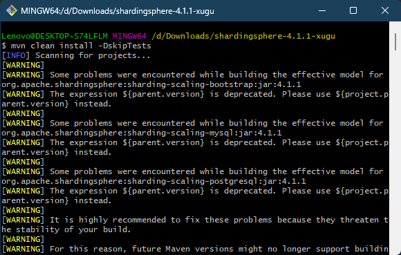 shardingSphere安装到本地maven仓库